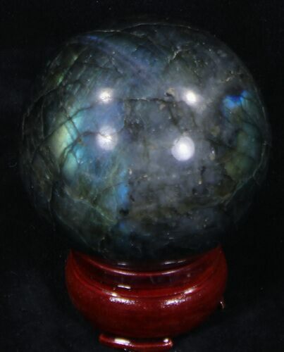Flashy Labradorite Sphere - Great Color Play #32045